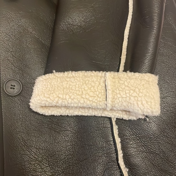 ASOS Sherpa Lined Leather Jacket - NEVER WORN, BRAND NEW WITHOUT TAGS - Picture 5 of 6